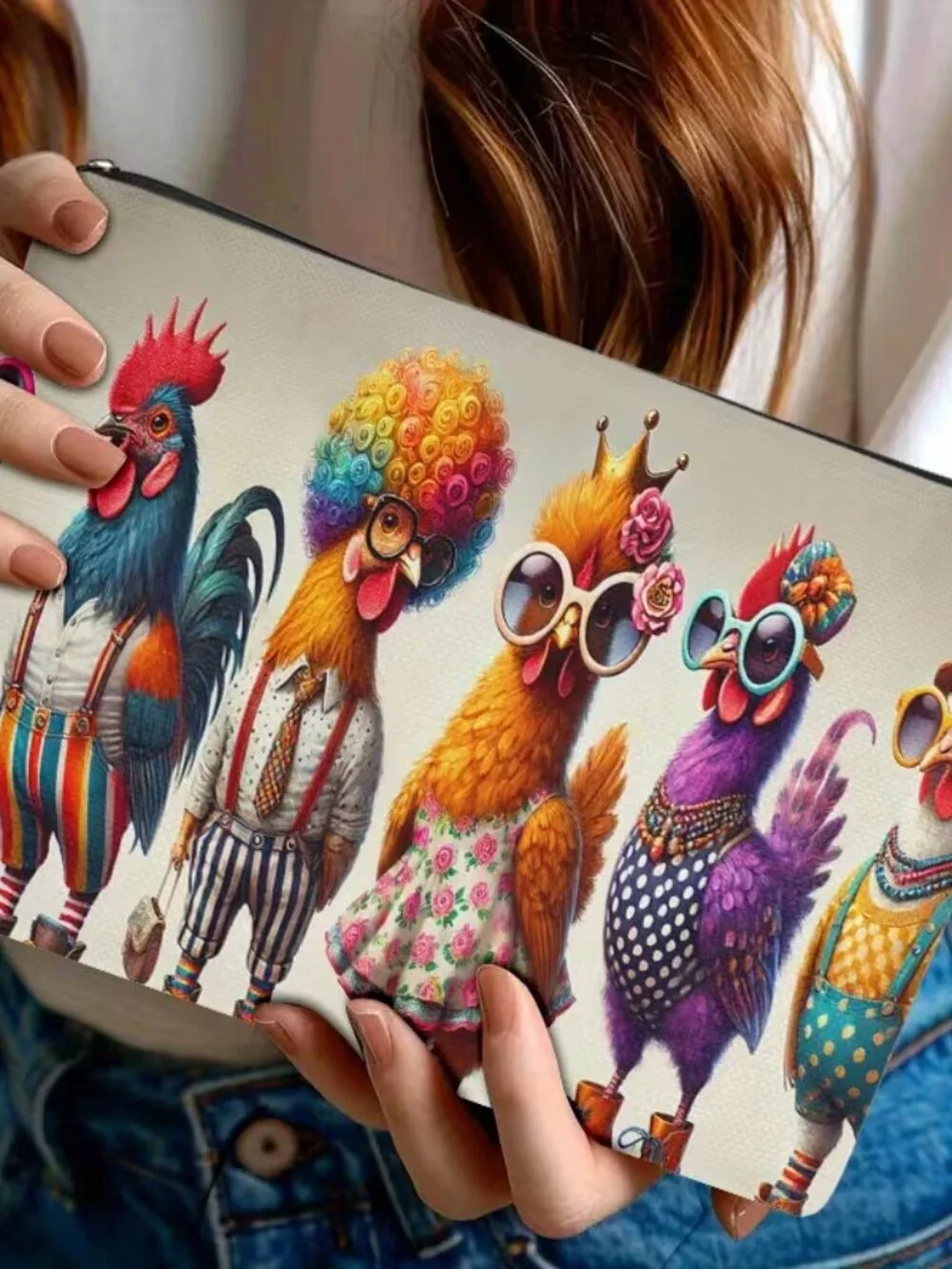 Quirky Chicken Cosmetic Bag